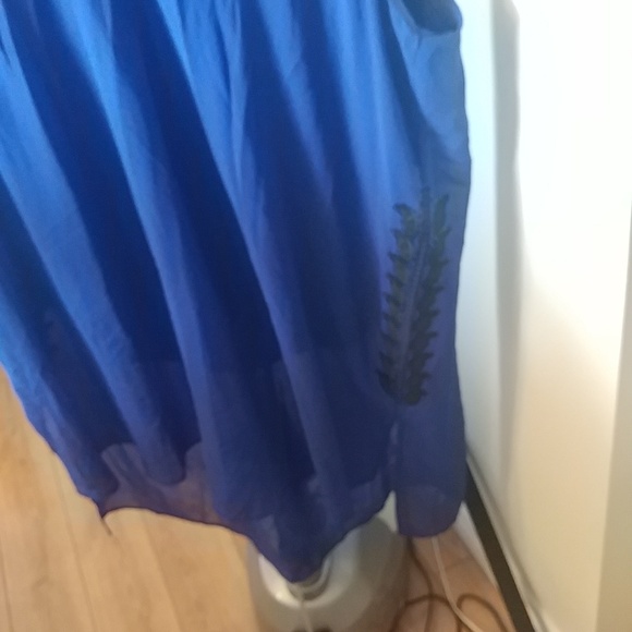 Signature Collection Blue Sequin Dress 2X - Picture 5 of 6